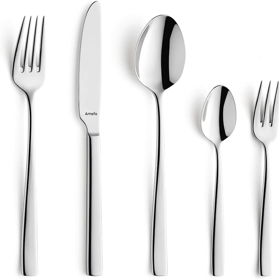 Set di posate Amefa Satina in 60 parti, per 12 persone, sicure Kitchen Naty Shop Fresh 60-Teilig
