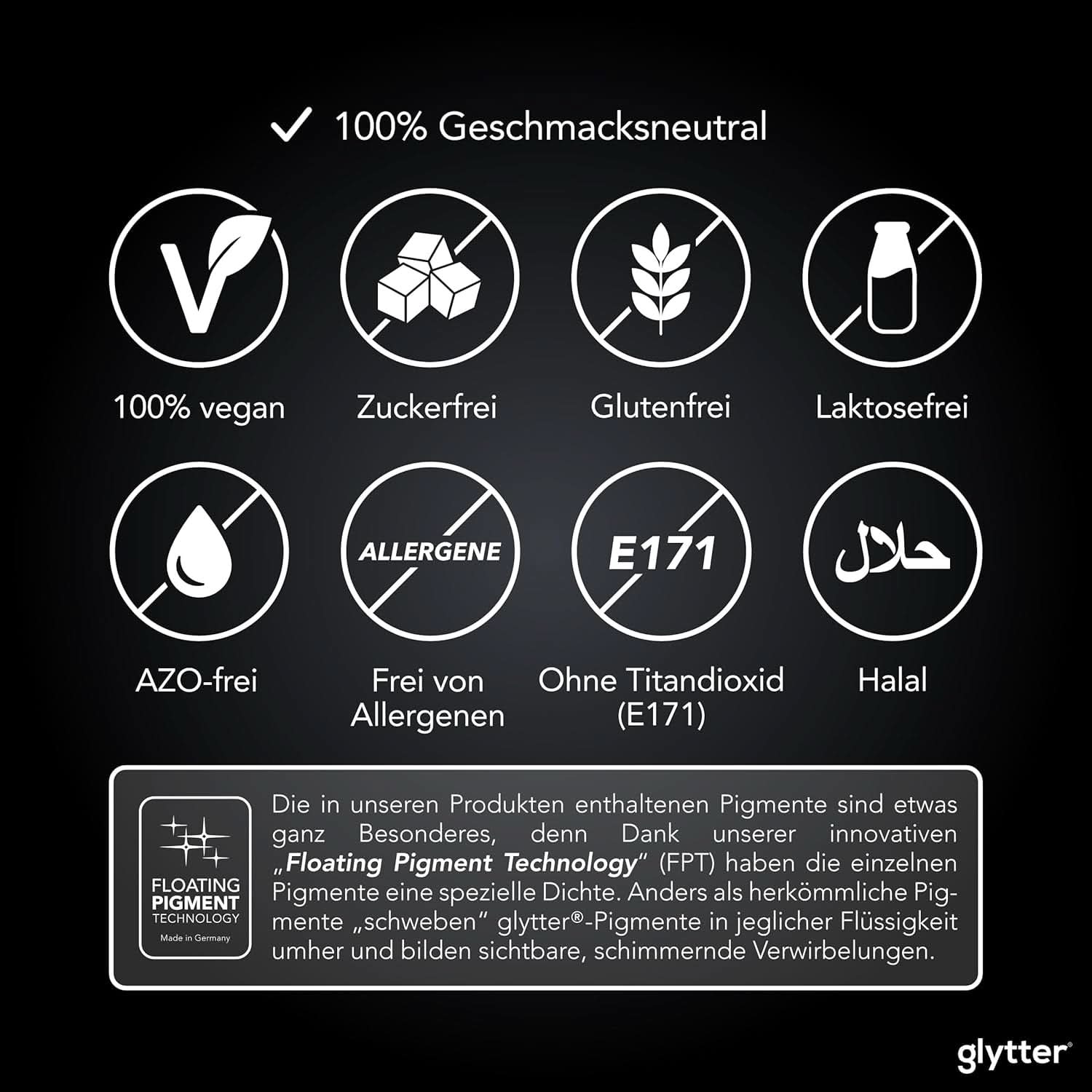 Glytter, Glitter Edibile per bevande e liquidi, 10 grammi Glitter Naty Shop