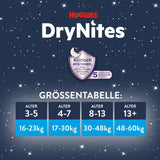 DryNites Pannolini assorbenti per l'enuresi notturna per ragazzi da 4 a 7 anni (17-30 kg), confezione mensile Jumbo, 64 pezzi