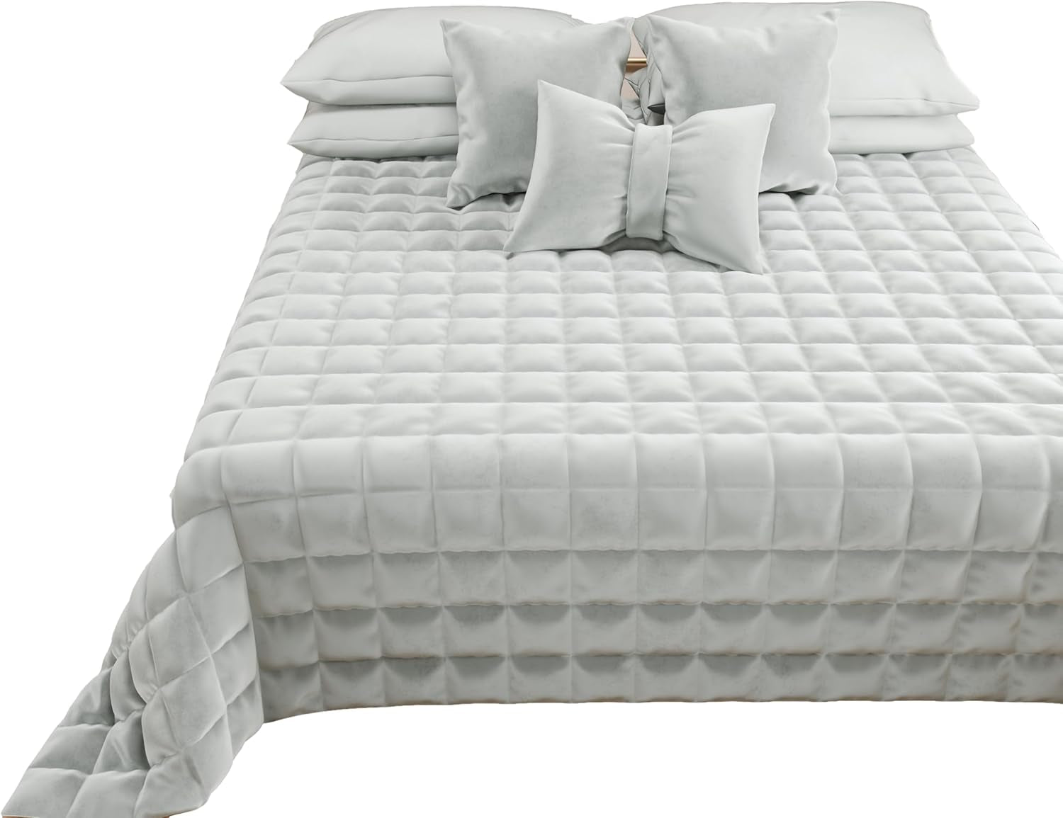 PETTI Artigiani Italiani - Copriletto singolo, copriletto double face, copriletto primaverile, blu notte, bianco, 100% Made in Italy Piumini e Trapunte Naty Shop Grigio Letto 140 (240X260 Cm)