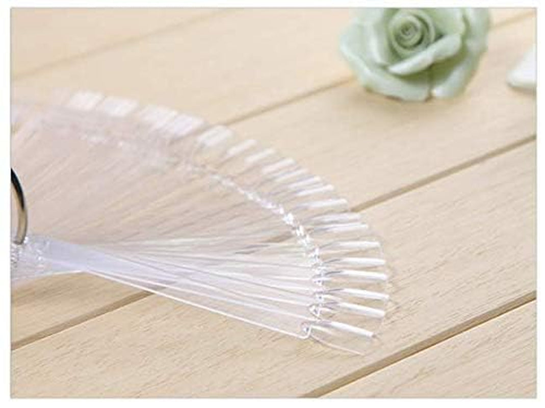 50 pezzi Anelli per punte per nail art, Piastre colorate trasparenti, Bastoncini per anelli per display per smalto, Pratica per salone di bellezza, Display per punte per unghie per esposizione e pratica di nail art fai da te