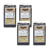 Riso Italiano Integrale, Riso Non Raffinato Ad Alto Contenuto Di Fibre, Ideale Per Insalate Di Riso Creative E Piatti Sani, Confezionato Sottovuoto, 4 Confezioni x 500g