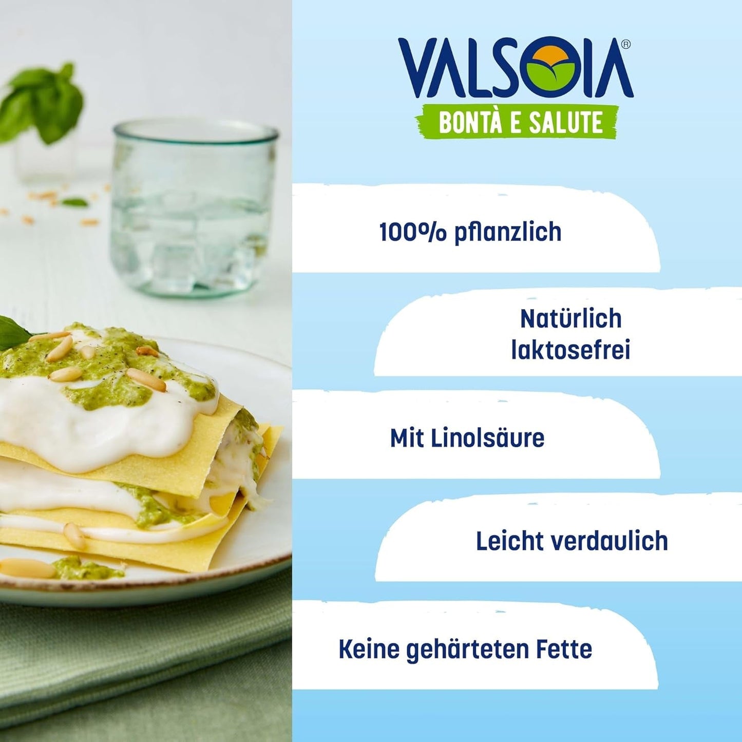 Balsamo per besciamella, Besciamella senza lattosio, Versatile in cucina, Ideale per vegani e vegetariani, 6 x 200 ml
