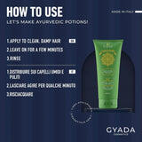 GYADA COSMETICS, Impacco Ayurvedico Rinforzante Ialurvedico, Trattamento Professionale per Capelli Fini e Deboli, Anticrespo con Methi, Maca, Henné Neutro, Maschera Capelli Naty Shop 200ml
