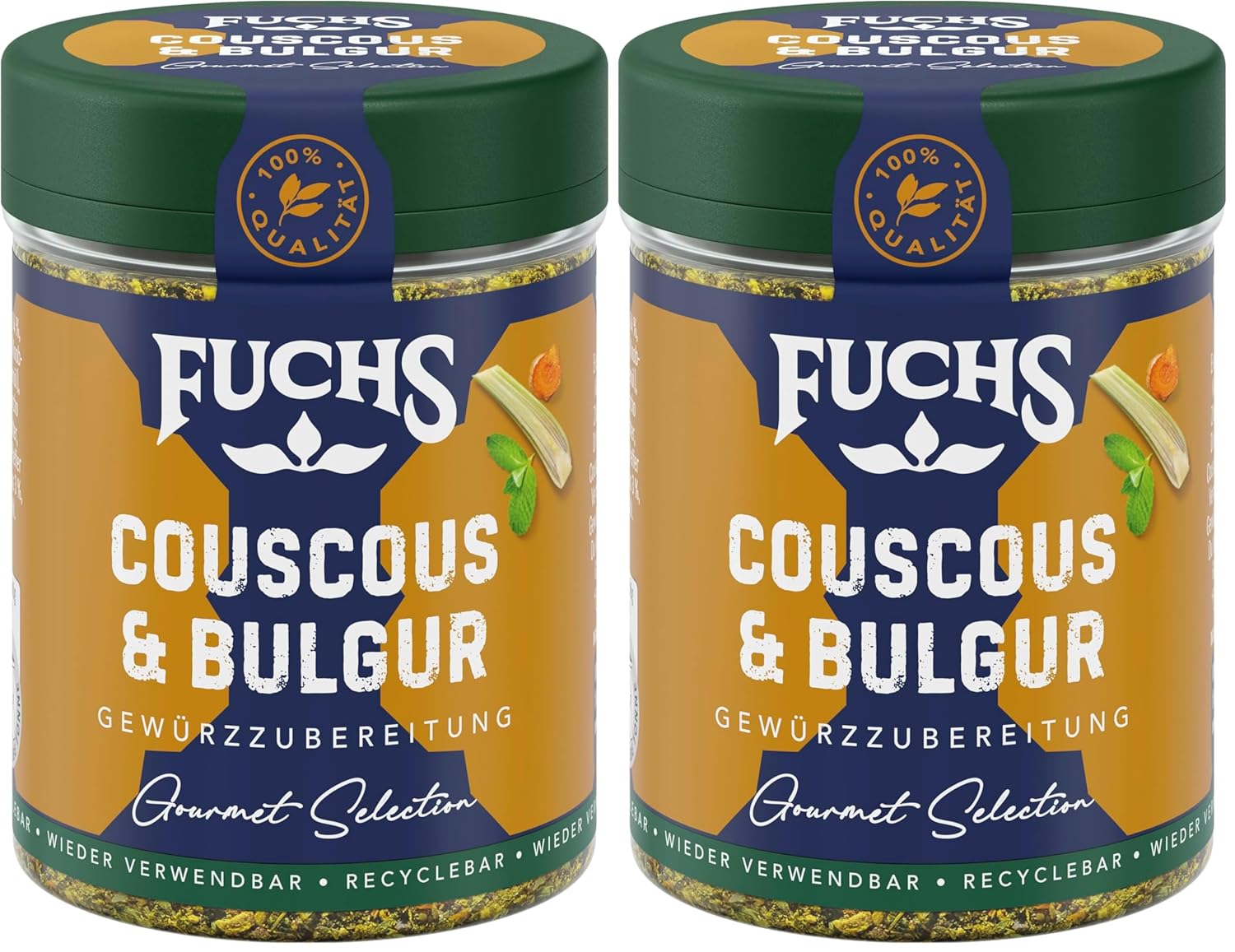 Fuchs Spices Gourmet Selection Medio Oriente/Africa - Miscela di spezie per couscous e bulgur Miscela di spezie ricaricabile per condire piatti vegani a base di bulgur 55g