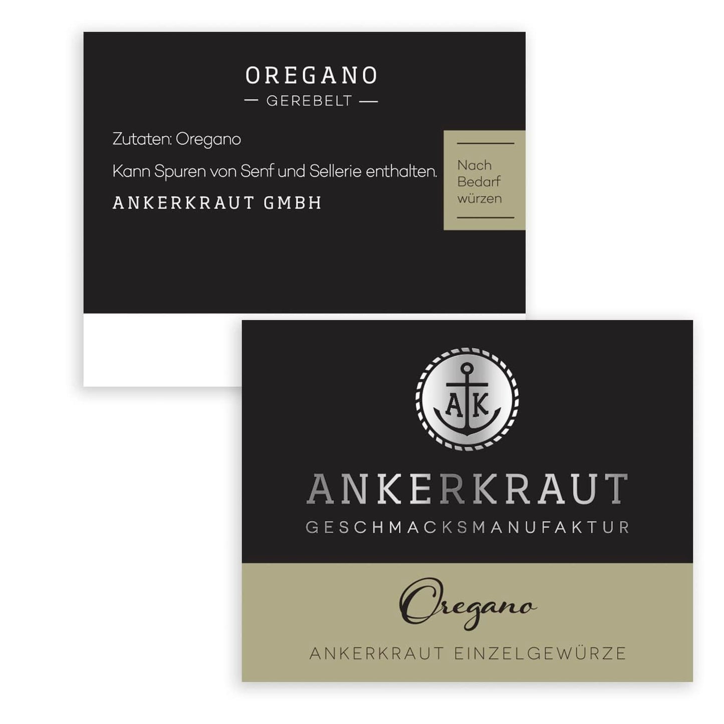 Ankerkraut Oregano Gewürz, gerebelt essiccato, perfetto per pizza zuppa di pomodoro e pesce, Kräuter zum Würzen, mediterranean Küche für zu Hause, Lecker Kochen, 20g im Korkenglas