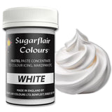 Colorante alimentare bianco Sugarflair per pasta, colorante alimentare per pasta, fondente e marzapane, colorante per pasta - 25g