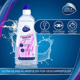 CARE + PROTECT- Brillantante Universale Extra Brillante per lavastoviglie / Per tutte le lavastoviglie / Asciugatura rapida / 500 ml Detersivi Cucina Naty Shop