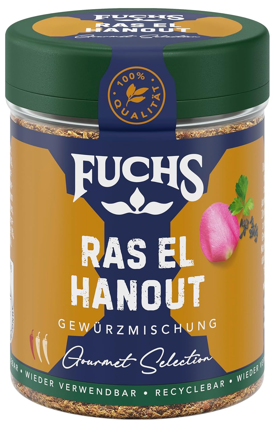 Fuchs Spices Gourmet Selection Medio Oriente/Africa - Miscela di spezie per couscous e bulgur Miscela di spezie ricaricabile per condire piatti vegani a base di bulgur 55g