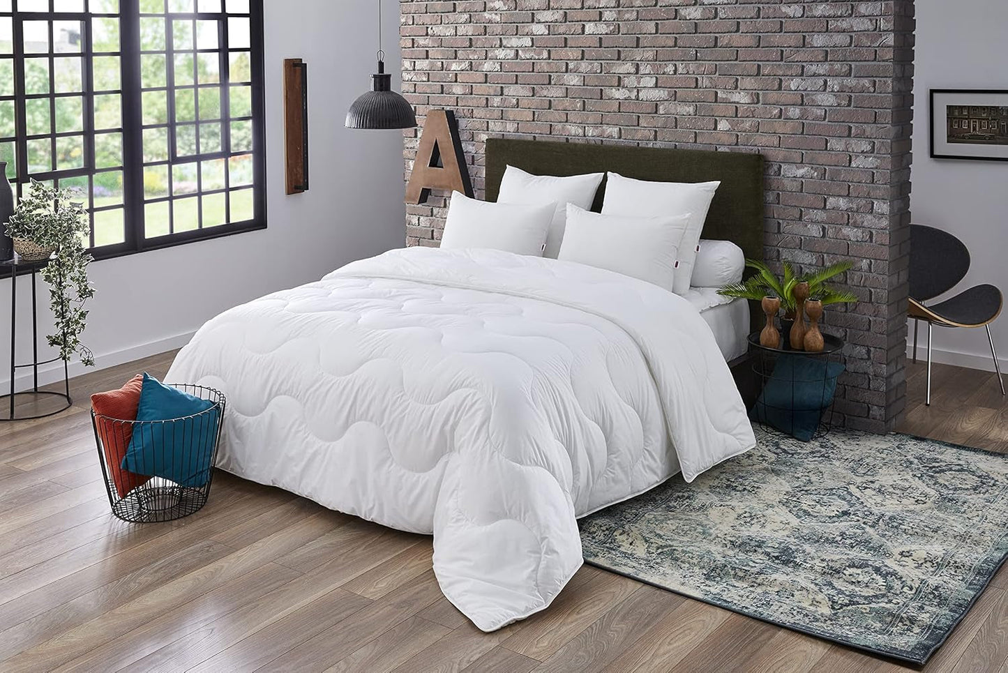 DODO Trapunta Monaco Basic, poliestere, bianco, 150X220 cm Trapunte e trapunte Naty Shop 150X220 Cm