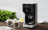 Macchina per caffè espresso CASO Coffee Taste and Style con filtro permanente, 1,5 l, temperatura di erogazione ottimale 92-96 °C, sistema antigoccia, testa di erogazione ottimizzata, acciaio inossidabile, 12 tazze