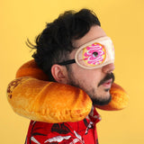 Cuscino per il collo e maschera per dormire, cuscini da viaggio Orange Naty Shop