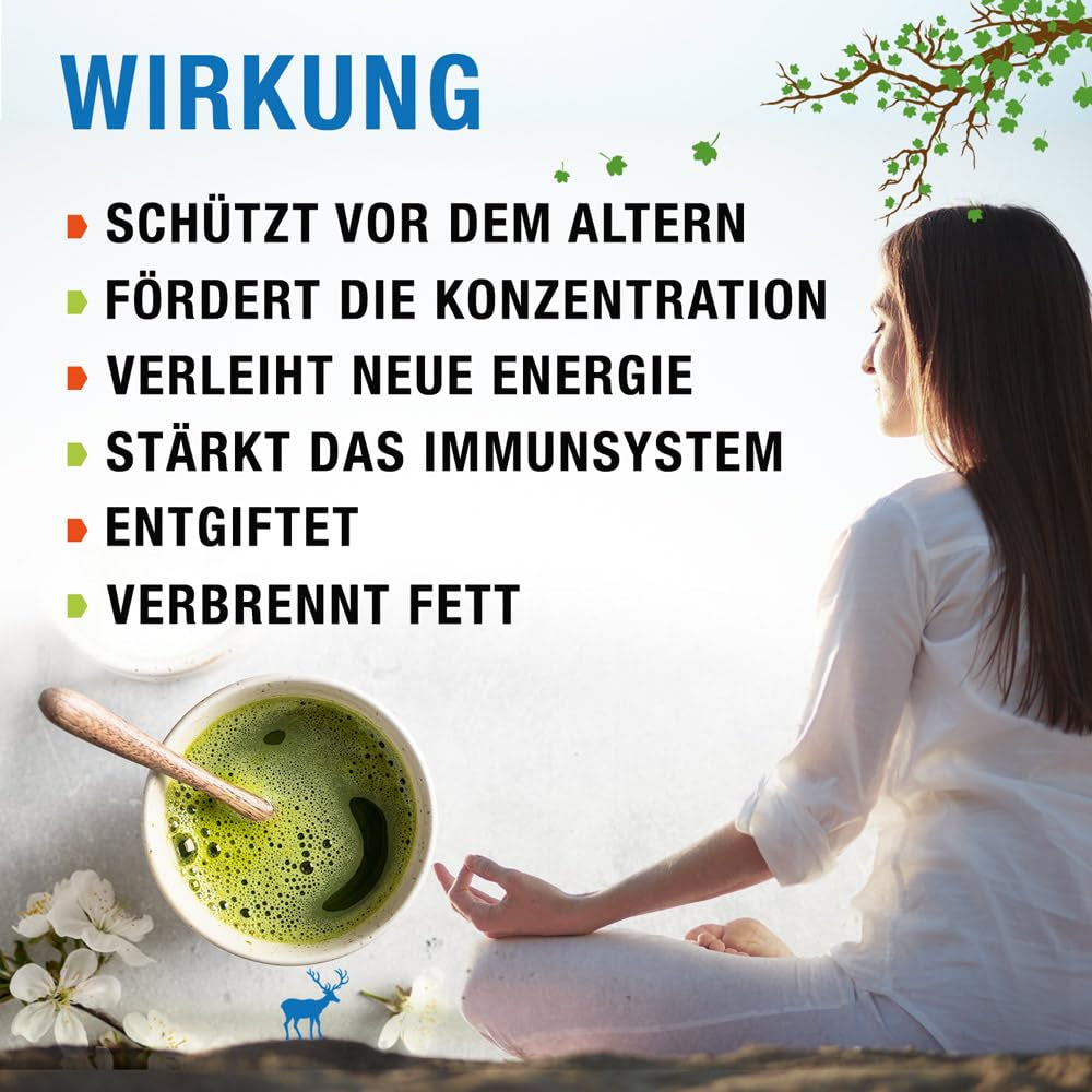 ORIGEENS BIO MATCHA CEREMONIAL GRADE "SHIKA" - Tè giapponese biologico di Shizuoka - Matcha Latte/Usucha - Borsa di ricarica da 30 g - Tè verde matcha biologico in polvere di grado cerimoniale
