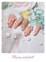 Kalolary Ciondoli per Nail Art Fiori, Fiori in Acrilico 3D per Unghie Cinque Petali Ornamenti Floreali Gemme per Unghie Strass Perline in Metallo Misto per Creazione di Gioielli Fai da Te Nail Art Design (2 Scatole)