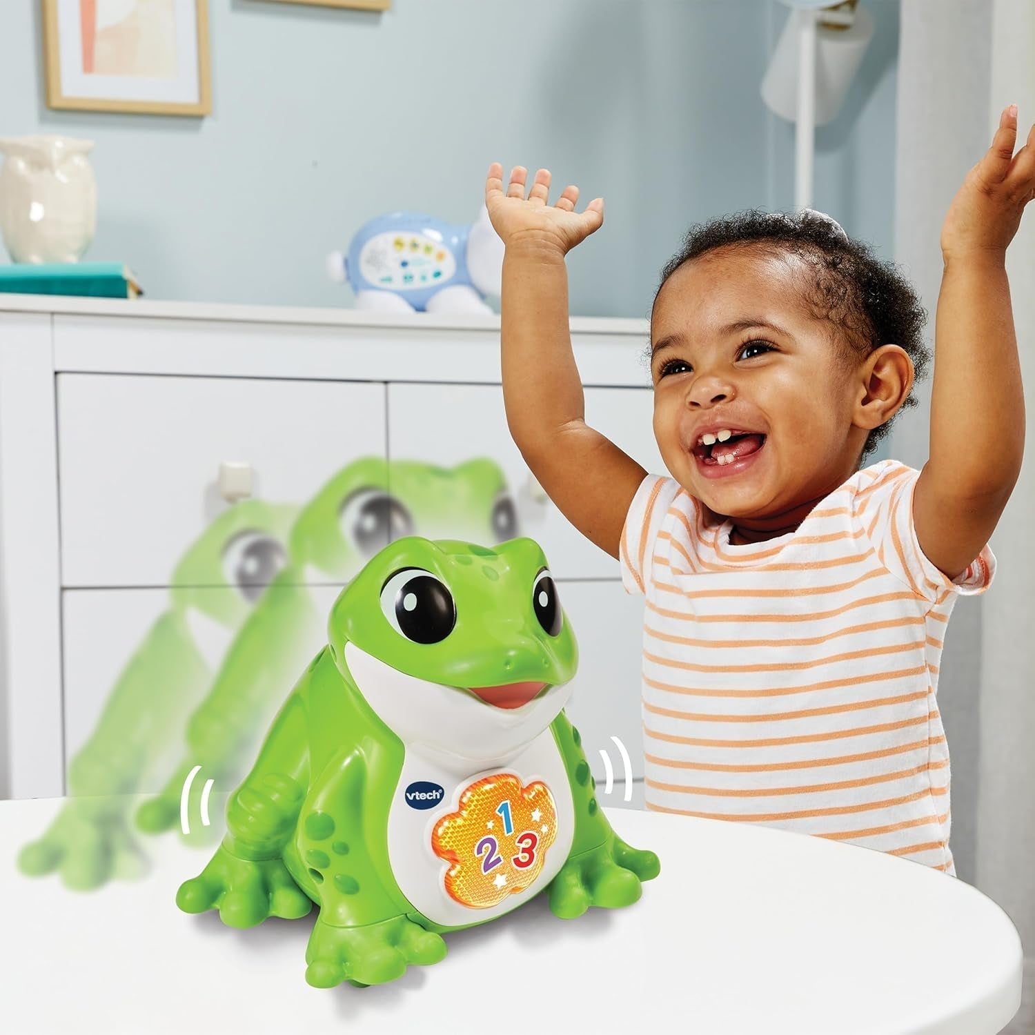 Vtech Baby Jumping Frog - Rana saltatrice parlante con 3 canzoni e 12 canzoni - Per bambini dai 12 ai 36 mesi Baby Toys Naty Shop