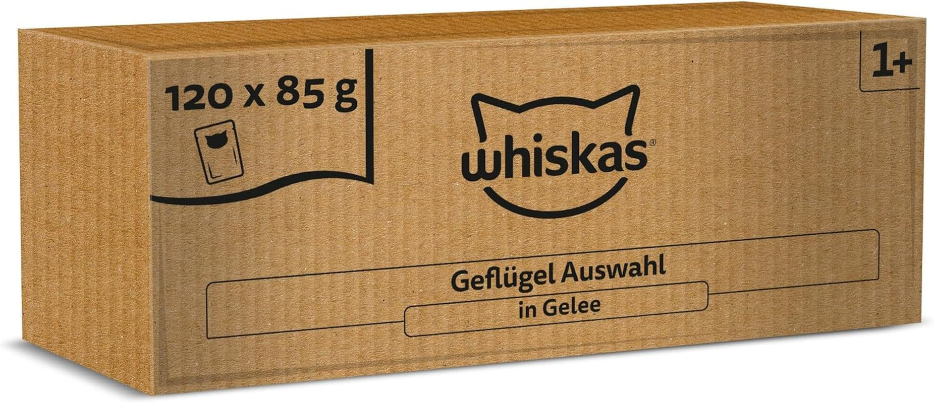 WHISKAS Alimento umido per gatti in gelatina 120 x 85g Selezione di pollame