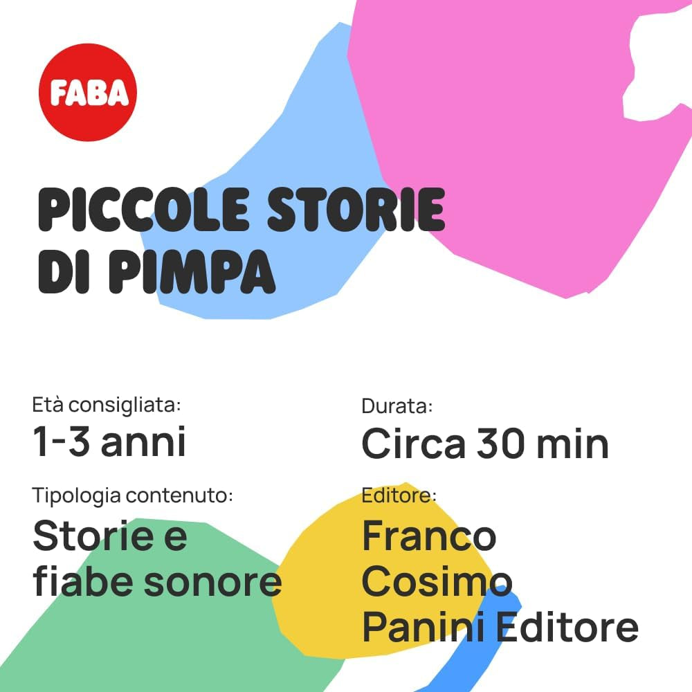 Figura sonora - Piccole storie della Pimpa - Storie e favole sonore per bambini e bambine 1-3 anni - Audible con storie e +, gioco educativo versione italiana Bebe Toys Naty Shop
