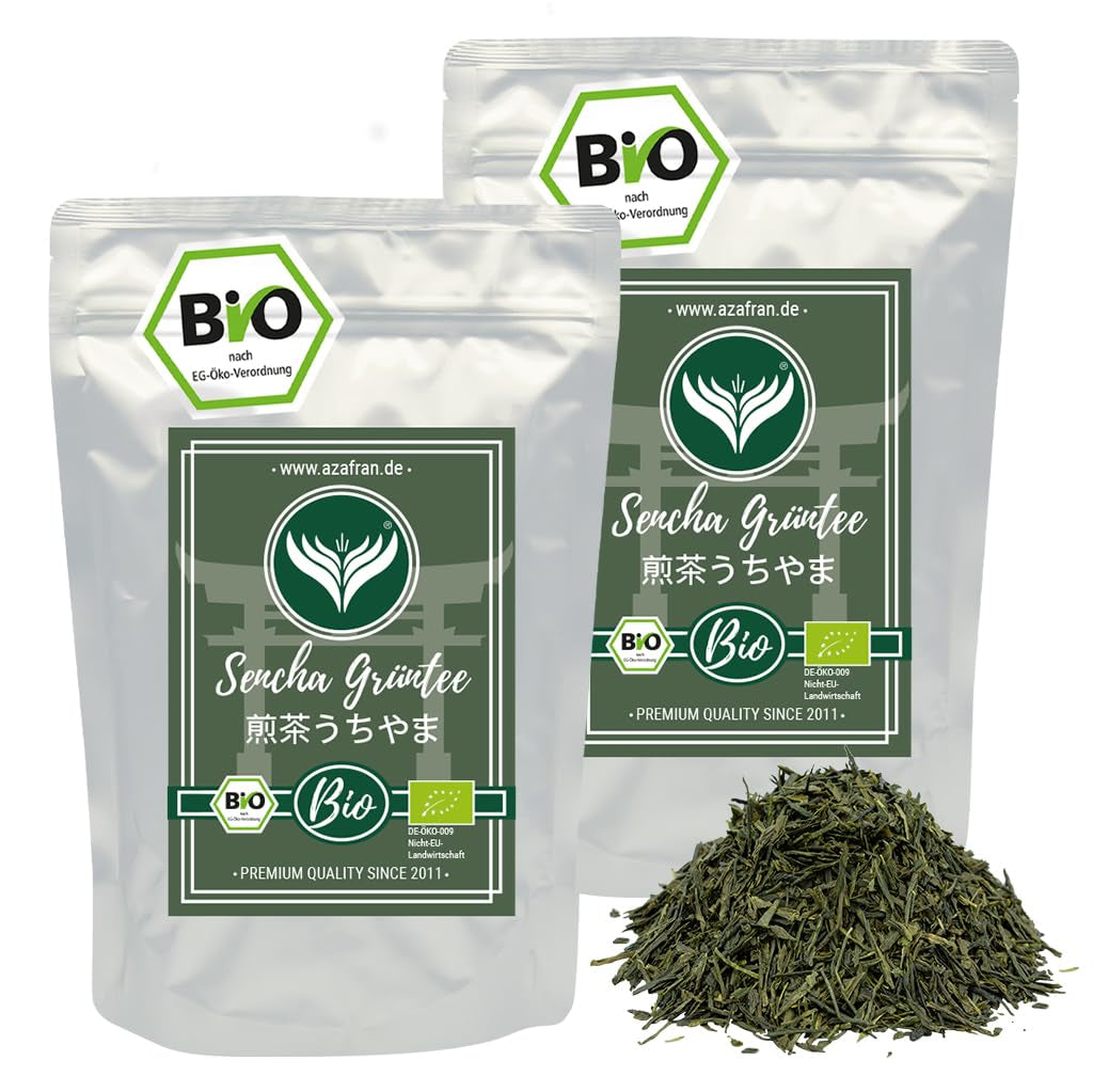 Tè verde Azafran - Tè verde Sencha biologico tagliato sfuso - Uchiyama originale dal Giappone 250 g
