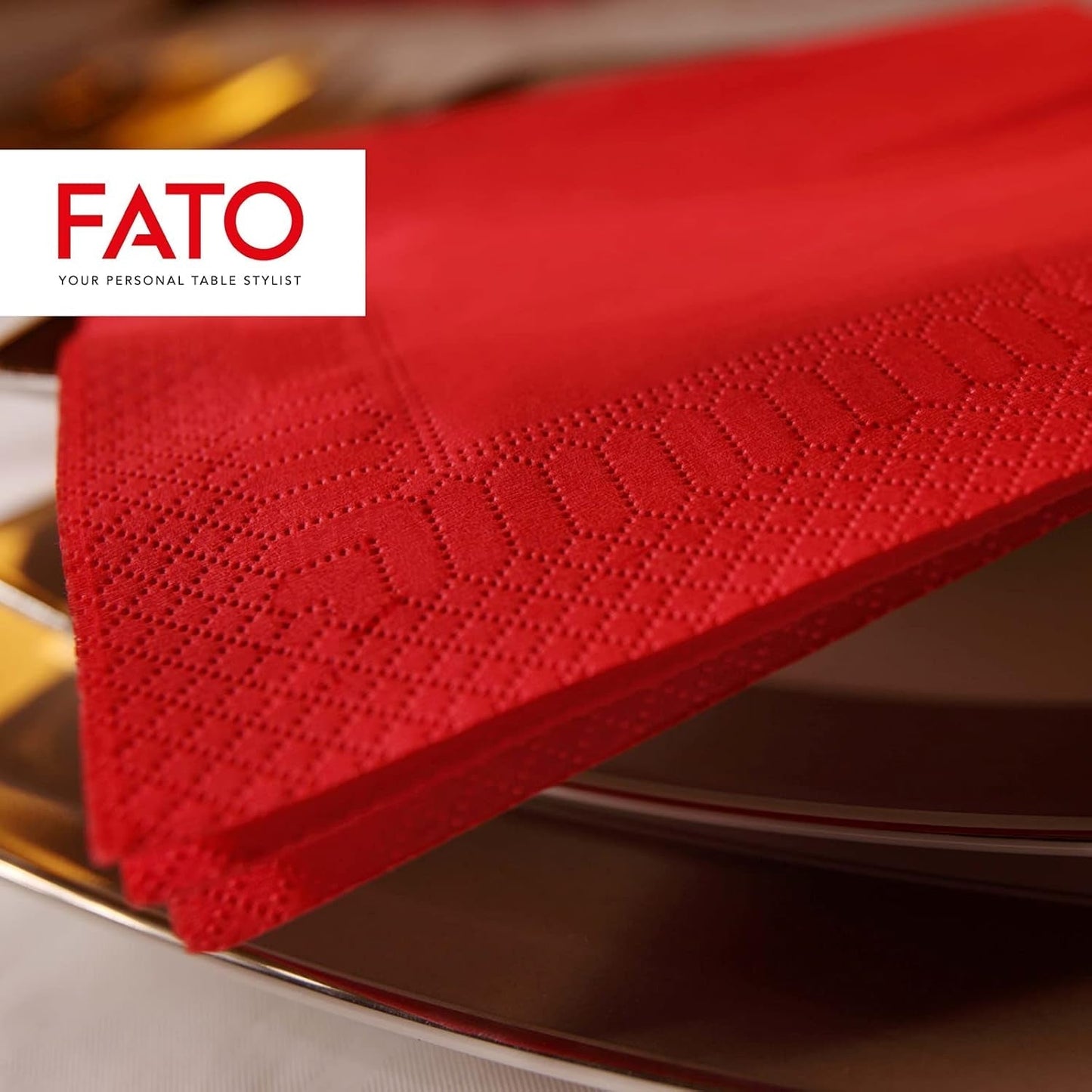 - Tovaglioli di Carta Usa e Getta, Ideali per Pranzi Casual e Buffet, Confezione da 50 Tovaglioli, Misura 33X33, 4 Pieghe, 2 Veli, Rosso, Carta di Pura Cellulosa al 100%, Certificato Fsc