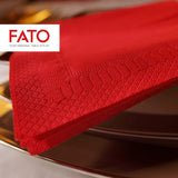 - Tovaglioli di Carta Usa e Getta, Ideali per Pranzi Casual e Buffet, Confezione da 50 Tovaglioli, Misura 33X33, 4 Pieghe, 2 Veli, Rosso, Carta di Pura Cellulosa al 100%, Certificato Fsc