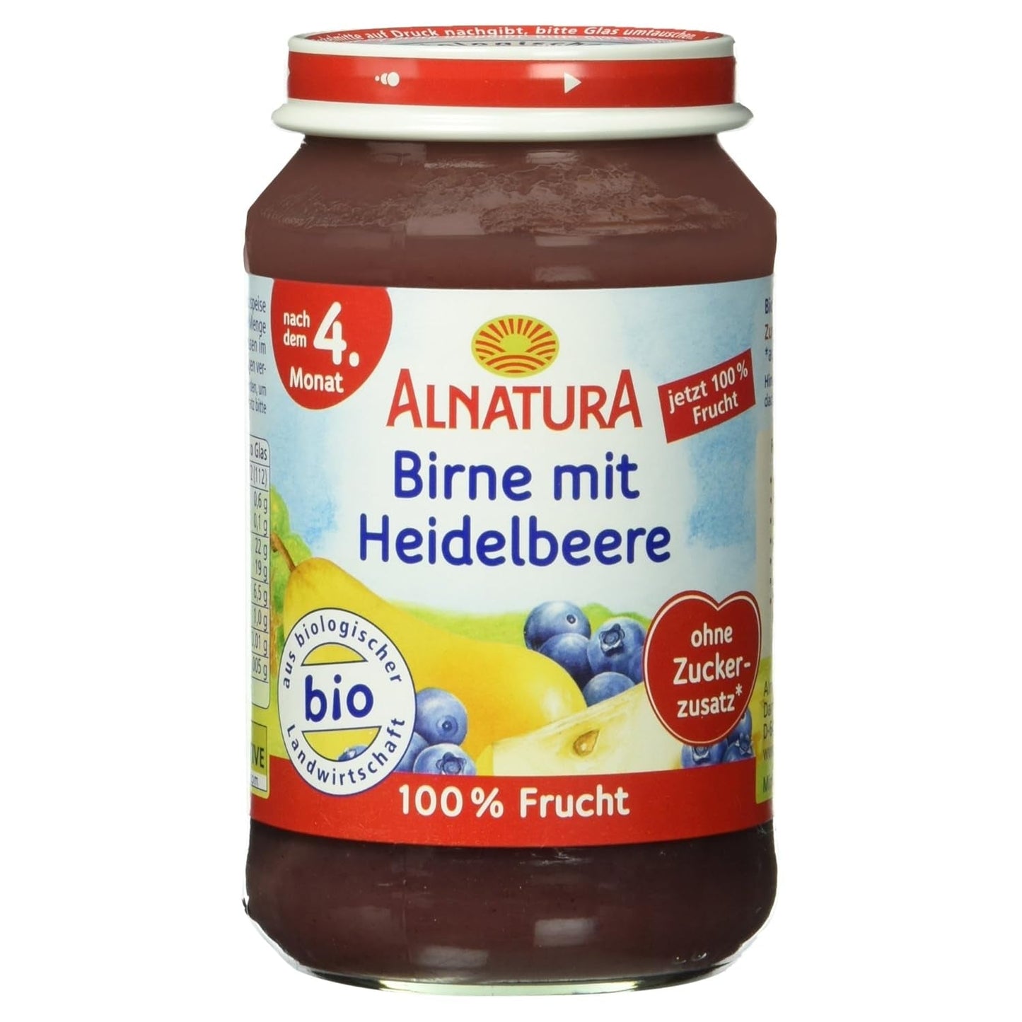 Pera biologica con mirtilli, dopo 4 mesi, 190g