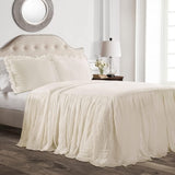 Copripiumino Lush Decor con gonna a volant, poliestere, bianco, letto matrimoniale Letti e piumini Lush Decor Avorio Queen