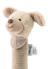 Sterntaler Baby squeaker Cane portafortuna - Giocattolo per neonati in materiale morbido e soffice con corda - Giocattolo da catturare per bambini - Primi tentativi di cattura e gioco, grigio-beige Bebe Toys Naty Shop