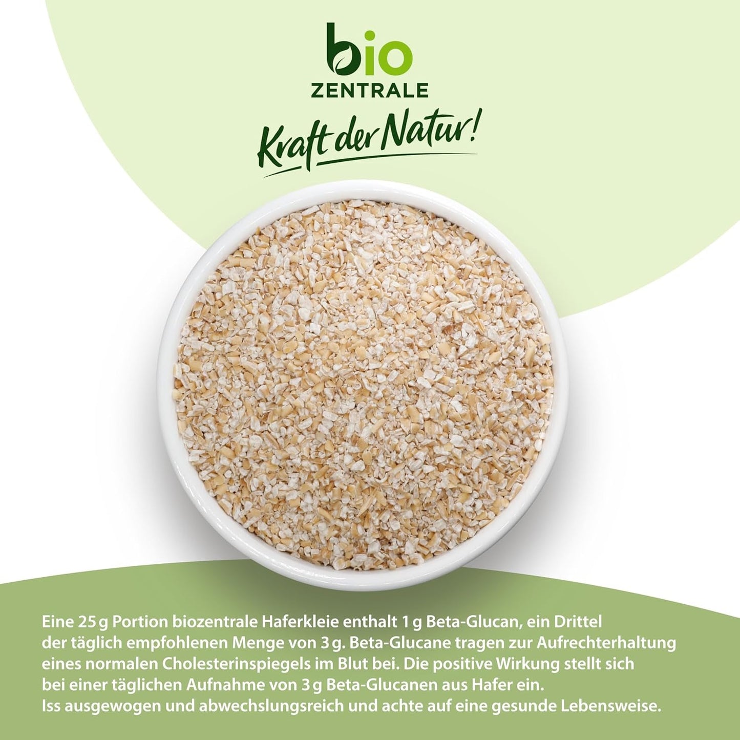Crusca d'avena biologica Biocentral 1 kg | Pacchetto vantaggioso | Fonte proteica ad alto contenuto di fibre | Naturalmente vegano | Dall'agricoltura dell'UE | Basso contenuto di zucchero