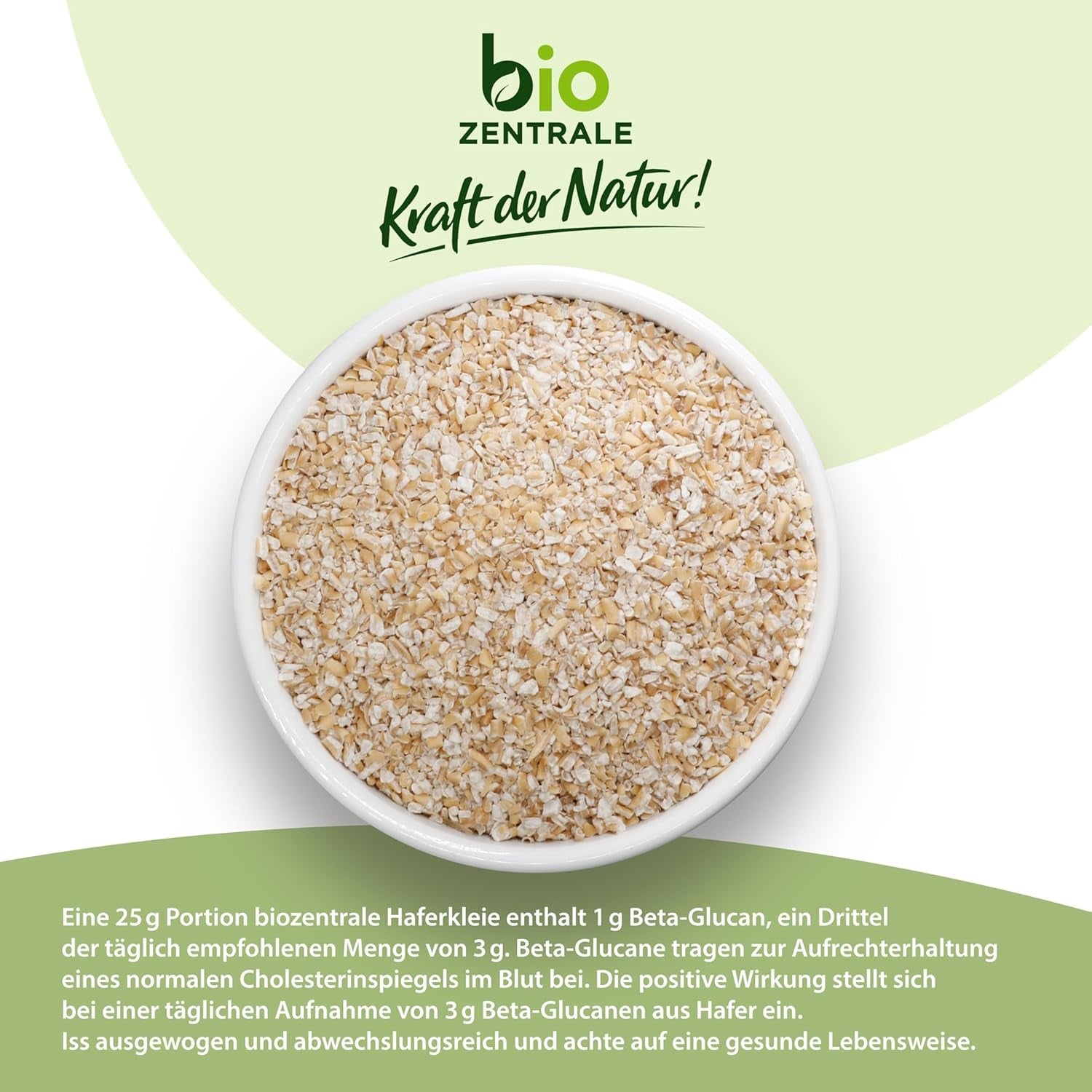 Crusca d'avena biologica Biocentral 1 kg | Pacchetto vantaggioso | Fonte proteica ad alto contenuto di fibre | Naturalmente vegano | Dall'agricoltura dell'UE | Basso contenuto di zucchero