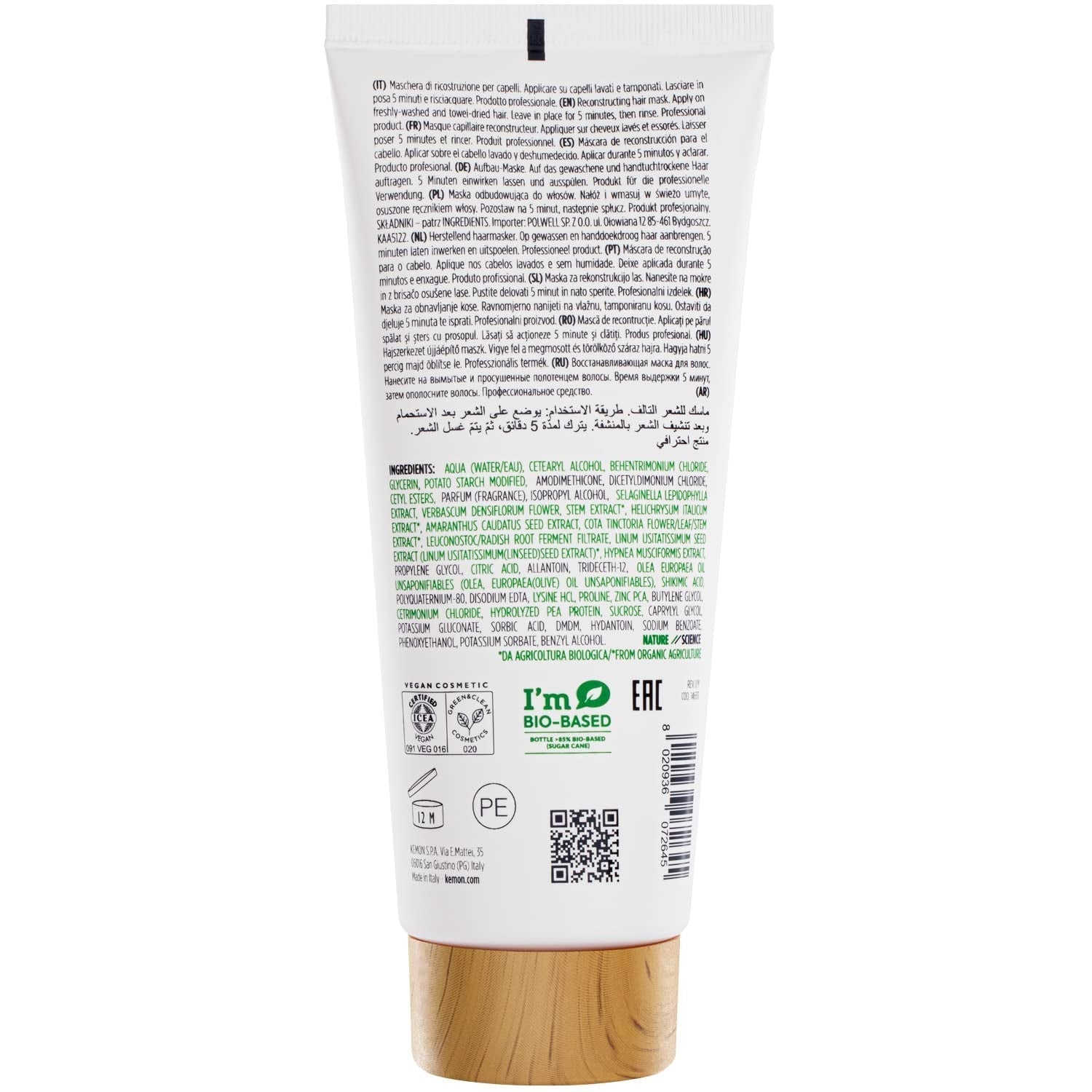 KEMON Actyva Nuova Fibra Mask 200 ml Maschera per capelli Naty Shop