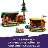 LEGO Friends Capanne accoglienti al campo avventure, set da gioco per giochi di ruolo all'aperto, giocattolo per bambini per ragazze e ragazzi a partire da 7 anni con 3 personaggi e volpe, giocattolo da campeggio 42624 Set da costruzione Besuche den LEGO-Store