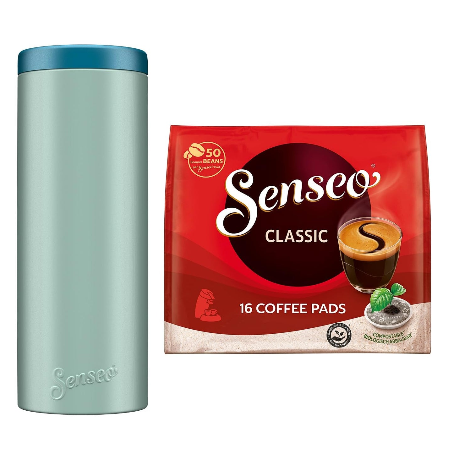 Classic Pads, 10 x 16 Getränke, 160 cialde Kaffee, inclusa Pad Dose