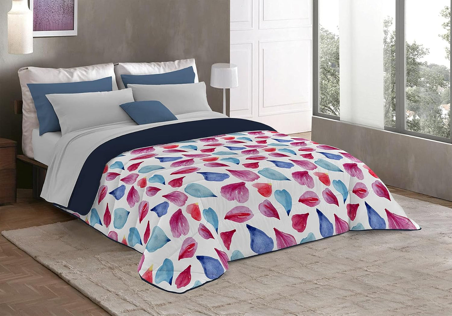 Fantasy T-Fa-Hypnotic-1P Trapunta invernale, Microfibra, Hypnotic, 170X260Cm Trapunte e Trapunte Naty Shop Petali 260X260 Cm