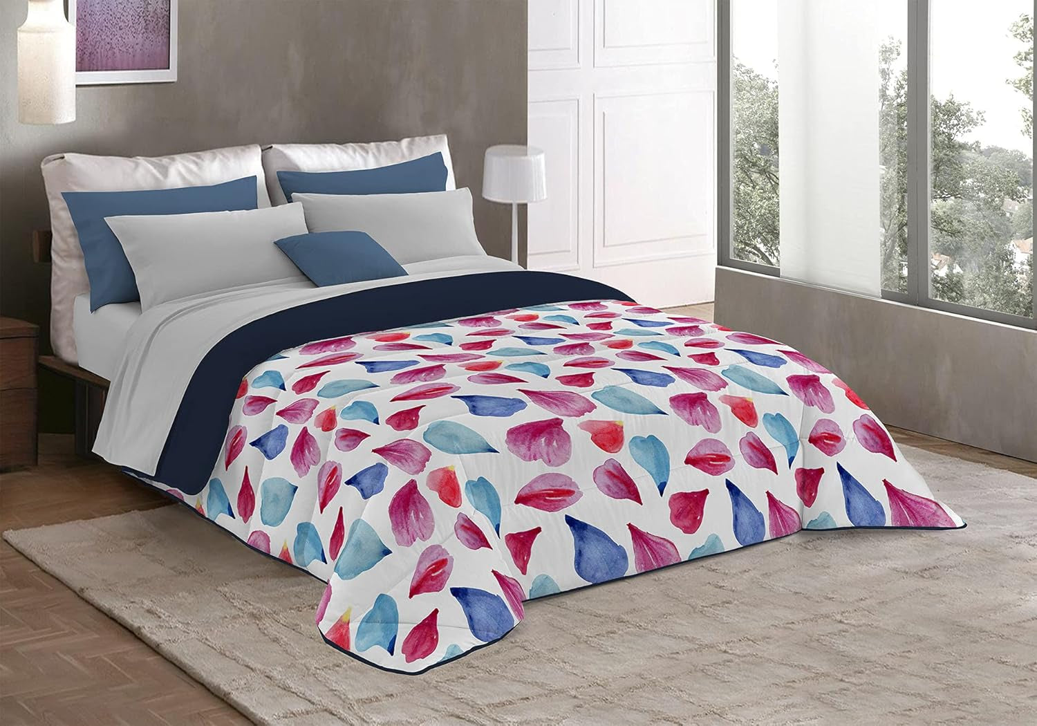 Fantasy T-Fa-Hypnotic-1P Trapunta invernale, Microfibra, Hypnotic, 170X260Cm Trapunte e Trapunte Naty Shop Petali 260X260 Cm