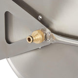 Relaxdays Avvolgitubo in Acciaio Inox, Avvolgitubo Vuoto, Montaggio a Pavimento e a Parete, per Tubo da Giardino da 40 m, Avvolgitubo, Argento, 43,5 x 43,5 x 31,5 cm