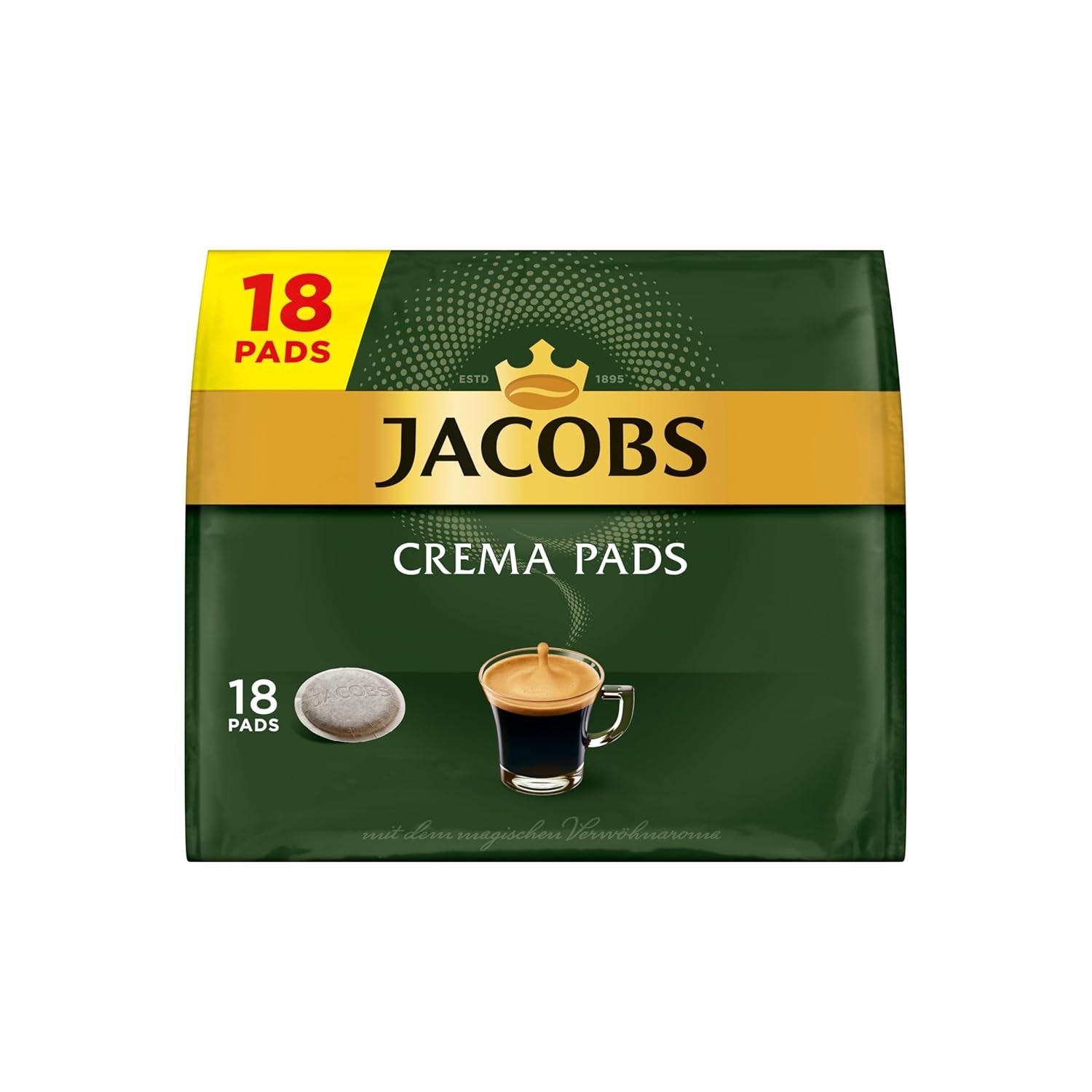 Jacobs Pads Cream, Pads compatibili Senseo, 5 x 18 Getränke, 90 Kaffeepads