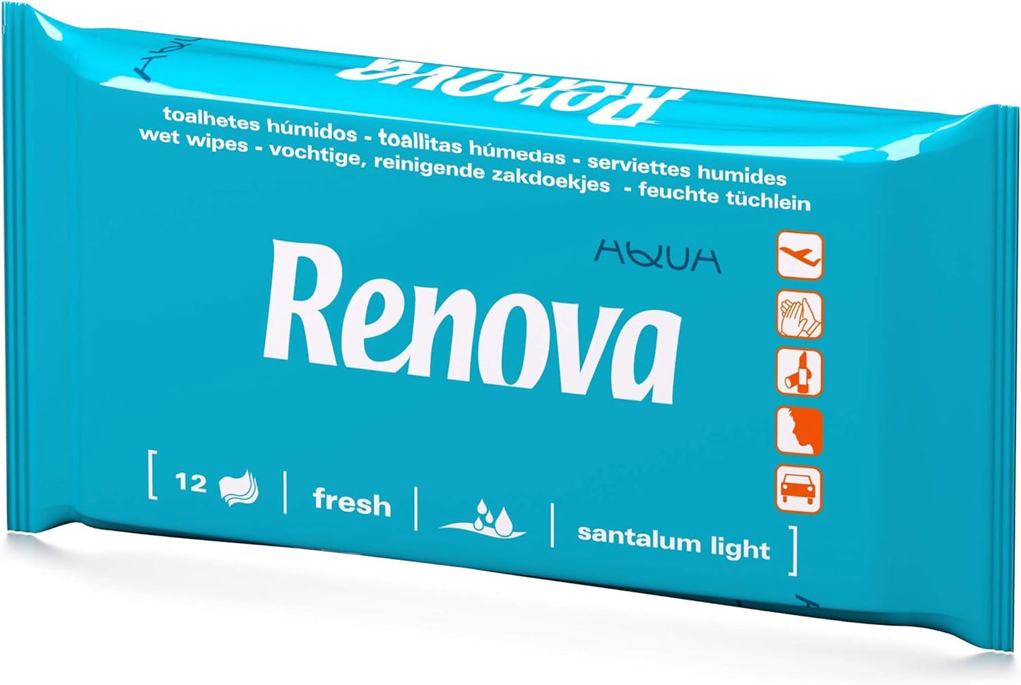 Salviette umidificate Renova - 12 salviette umidificate e profumate