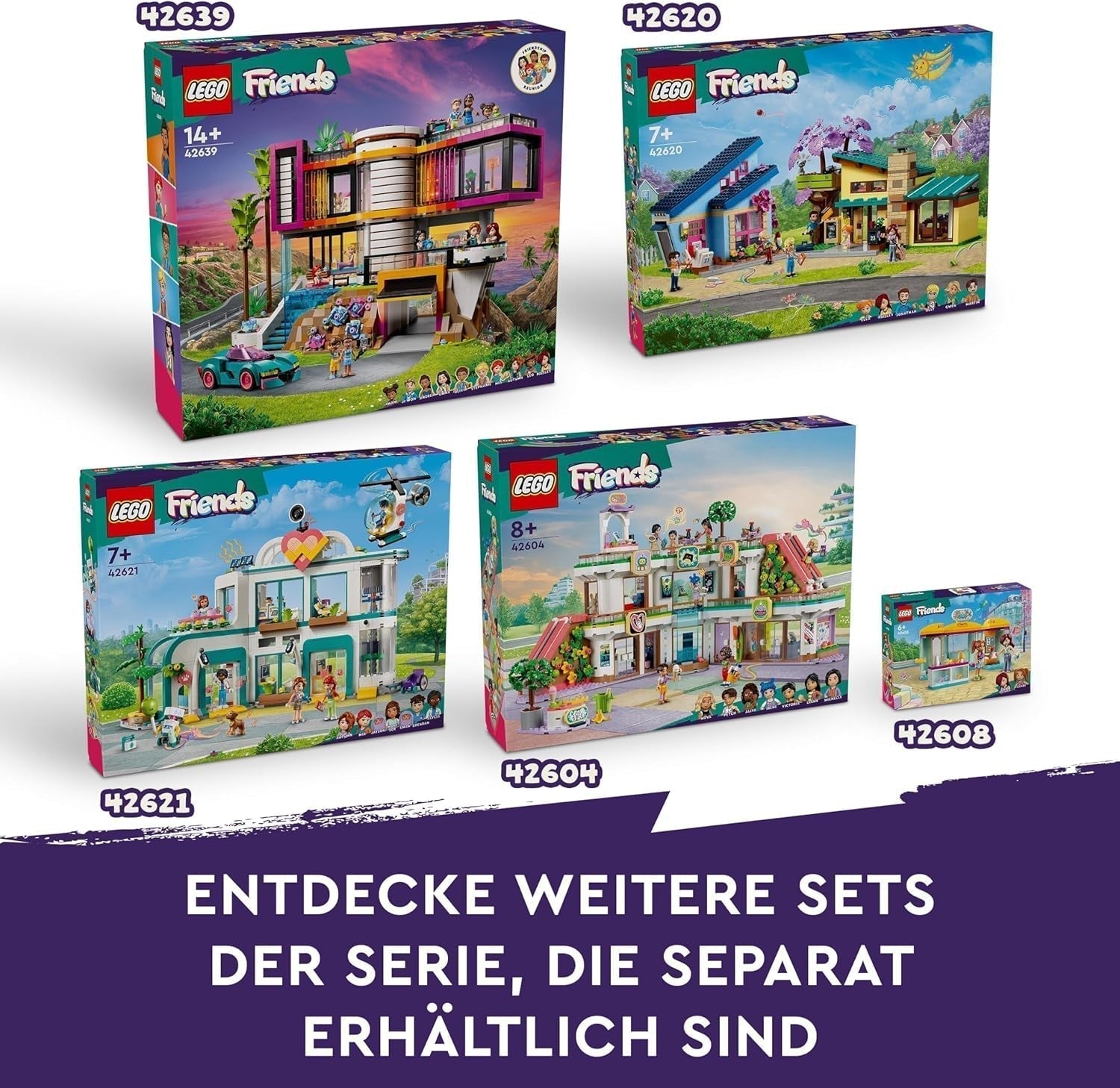 LEGO Friends Negozio di moda vintage Set da costruzione per bambini con negozio di giocattoli, personaggi e gatto, modello di gioco di ruolo per lo sviluppo socio-emotivo, regalo per bambine e bambini di 6 anni 42614 Set da costruzione Besuche den LEGO-Store