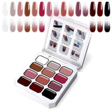Gel per pittura sfumata, 12 colori di smalto gel sfumato con 100 spugne per unghie e 4 artigli in metallo per french manicure, nail art fai da te, set I