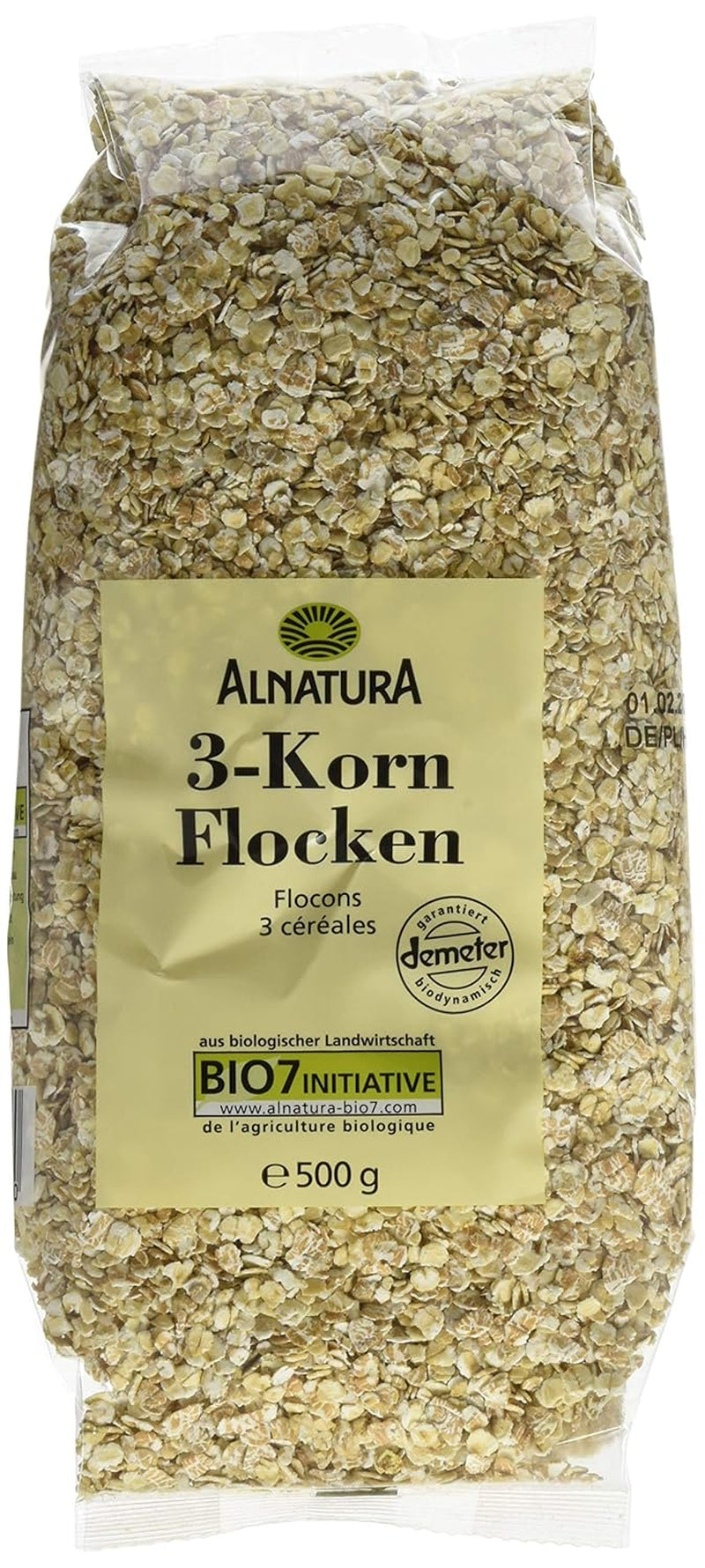 Bio 3-Korn Flocken, 500 G di cereali Naty Shop Titolo predefinito