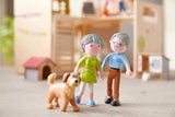 HABA 306147 - Little Friends Playset Nonni, Bambole flessibili e Animali dai 3 anni in su, Multicolore