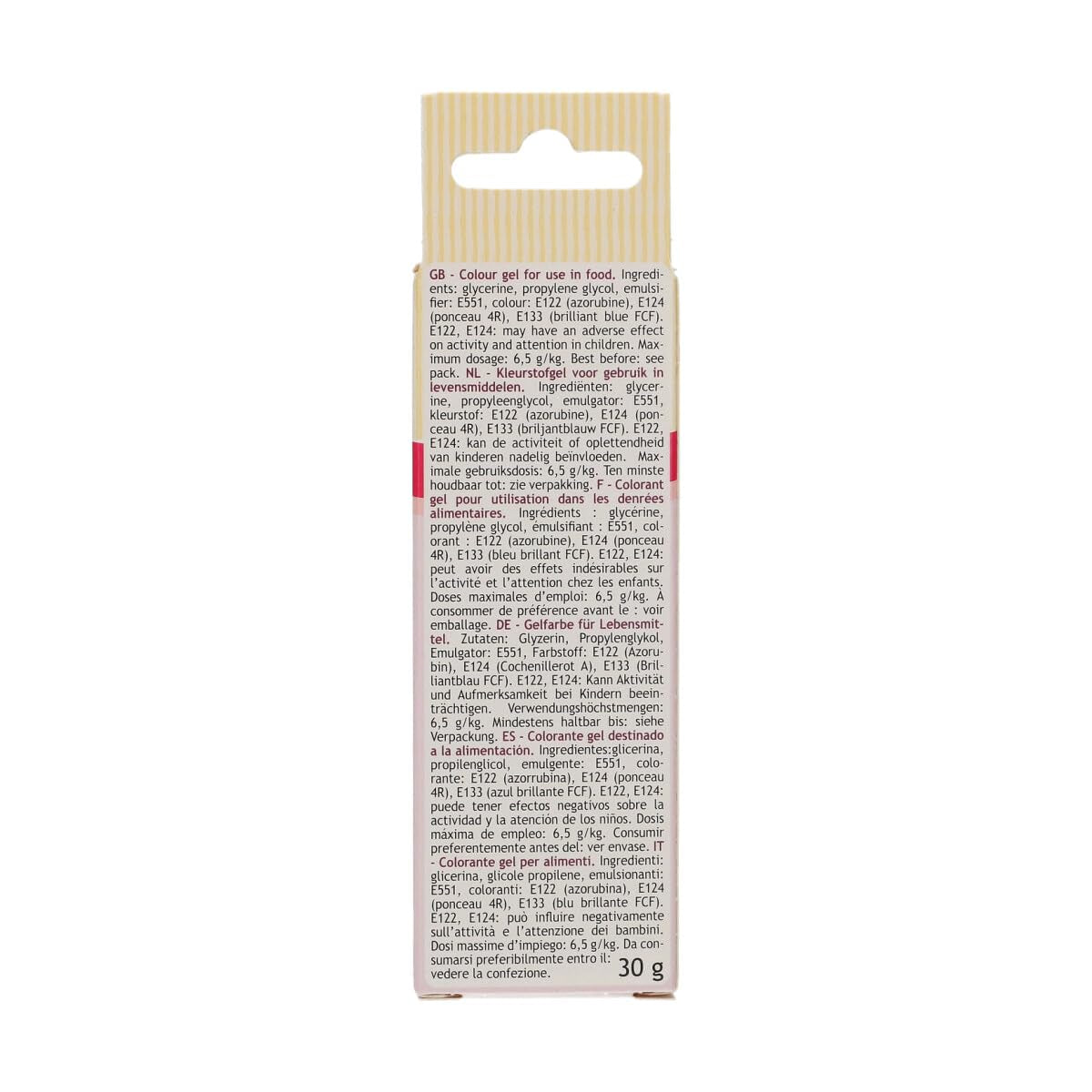Funcakes Food Color Gel Claret: colorante alimentare altamente concentrato per impasti, panna, fondente e marzapane. Dosaggio facile. Una sola goccia per creare colori vivaci. Halal. 30 g.