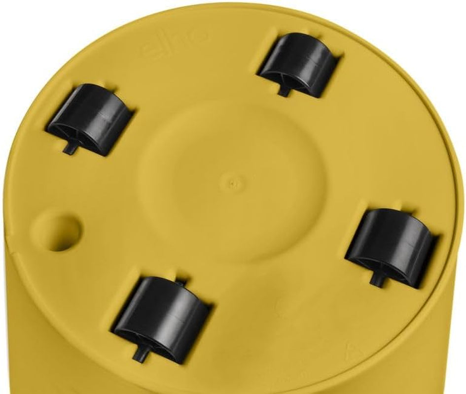 elho Loft Urban Round 40 - Vasi da fiori da esterno - 100% plastica riciclata - Ø 38,5 x H 35,3 cm - Giallo/Ocra