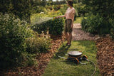Ruota idraulica Fiskars Comfort L con ruote, set di irrigazione all-inclusive, portata totale di 31,5 m, avvolgimento automatico, tubo da giardino universale (Ø 13 mm), attacco per rubinetto universale, 1071670