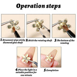 Ciondolo rotante per nail art, 20 pezzi Ciondoli per unghie rotanti Cuscinetto rotante per unghie per design per nail art Fai da te Strumenti Strumenti