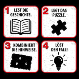 Die Drei??? Bambini - Puzzle del crimine - Attenzione, mostro marino Da KOSMOS 680664, 150 pezzi, Si illumina al buio, Lettura, enigmi, soluzione di enigmi, puzzle da detective per bambini dai 7 anni in su Puzzle Naty Shop