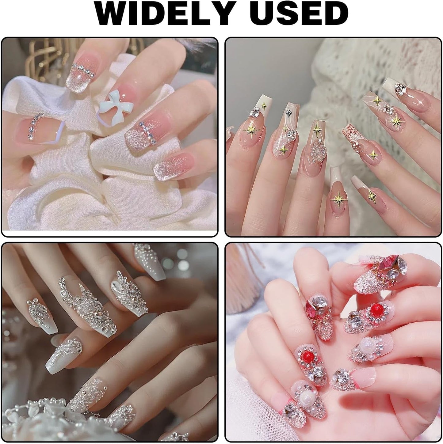 3400 Stück Goldene Und Silberne Sternperlen, Goldene Nagelanhänger, Zubehör Für Nagelschmuck, Schöne Sternnagelanhänger Für Nägel,Nail Art Strass