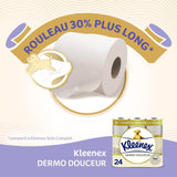 KLEENEX Dermo Douceur 4230420 Carta igienica, 24 rotoli (4 X 6 rotoli) bianco, 24 Unité (lotto di 6)