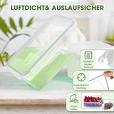 YASHE Barattolo per alimenti con coperchio, Set barattoli in plastica da 12 pezzi, Senza BPA, 100% a tenuta stagna, impilabile, Scatole trasparenti per alimenti Naty Shop