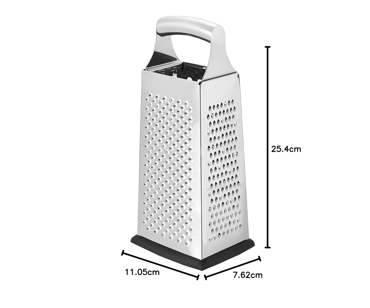 Peeler Naty Shop robusta grattugia quadrata in acciaio inox con base antiscivolo